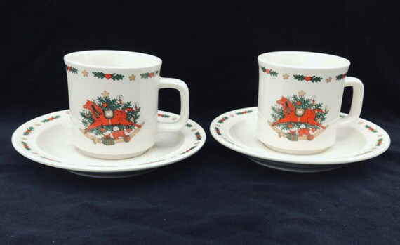 1995 Set 2 Newcor 12 Merry Days Christmas Stoneware Sue