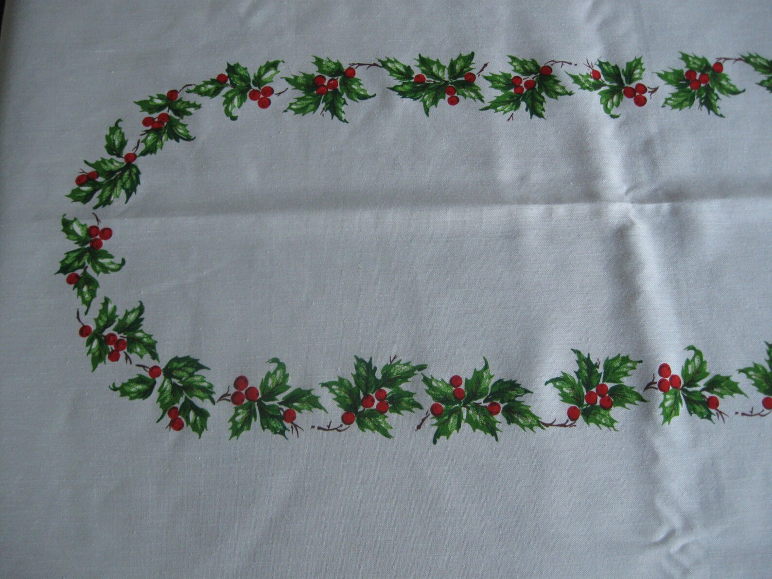 Vintage Lenox Holiday Christmas Tablecloth Holly and Ribbons | Etsy