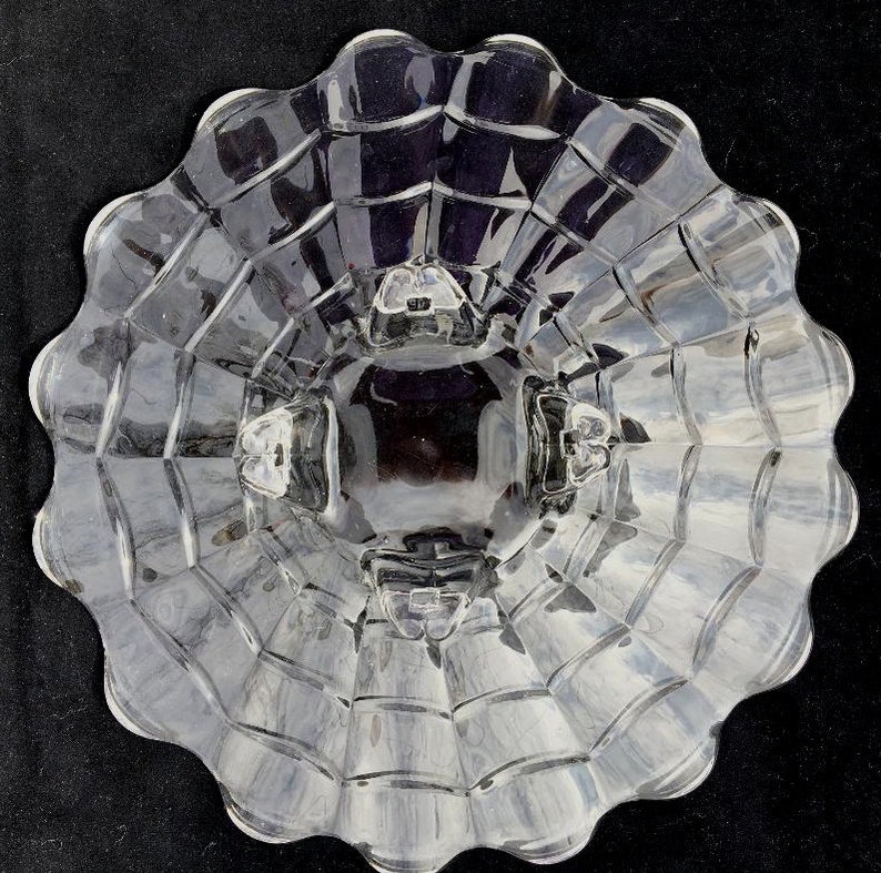 Cambridge Glass Co #40026 Cascade 11-12 Four-Footed Plate in Crystal in Excellent Lightly-Used Vintage Condition