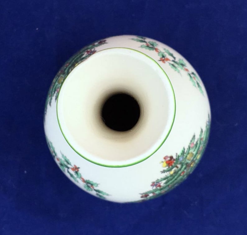 Spode Christmas Tree Bud Vase S3324E With Green Trim in Etsy