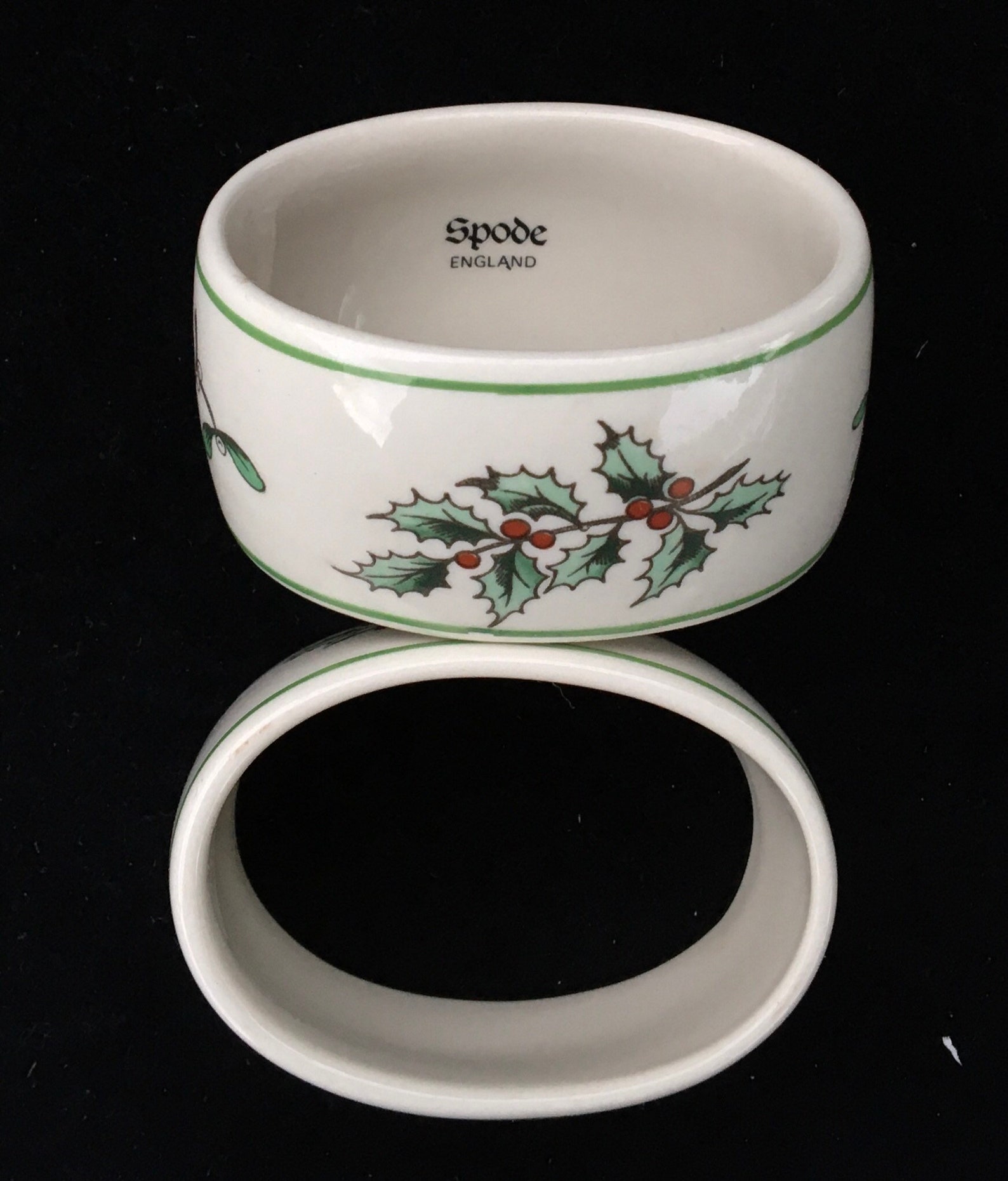 Set of 4 Spode Christmas Tree 23/8 Oval Napkin Rings Etsy