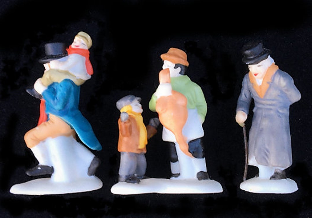 Vintage RARE Ceramic Bisque Scioto Christmas Carol Charles Dickens  Village