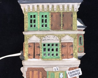 Dept 56 Dickens' Village "The Flat of Ebenezer Scrooge" 1989 #5587-5) Hand-Painted Porcelain in Excellent Condition Original Box