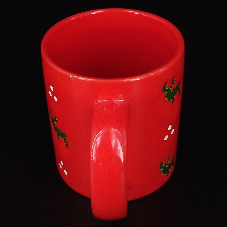 Waechtersbach 12-oz. Red Reindeer with Dots Mug in Excellent, Seemingly Unused Condition Made in Germany image 4