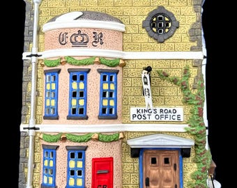 Department 56 Heritage Dickens' Village "King's Road Post Office" #58017 Hand-Painted Porcelain Building in Excellent Condition Original Box