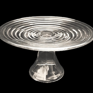 Anchor Hocking Crystal &quot;Park Avenue&quot; 12.75&quot; Pedestal Cake Stand in Excellent Lightly-Used Condition Styled After Manhattan