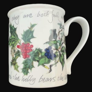 Portmeirion &quot;Holly and the Ivy&quot; 8-oz. Breakfast Coffee or Tea Mug in Excellent Very Lightly Used Condition Made in England