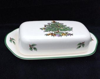 spode christmas butter dish