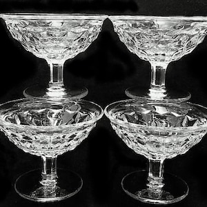 Set of 3 Fostoria American #2056 5-oz. Low-Footed Flared Sherbets in Excellent Unused Condition