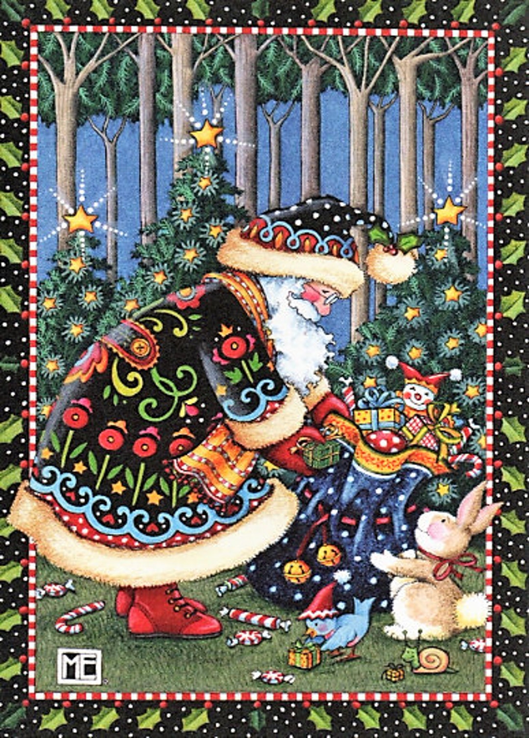 その他 MARY ENGELBREIT Christmas Collection Mary Engelbreit-SANTA CLAUS BELIEVE Castle Toys-Blank
