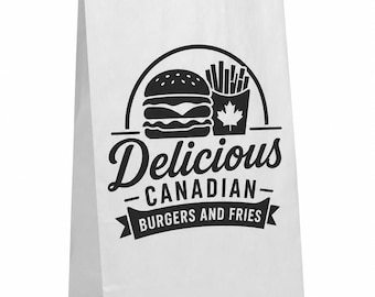 Custom Printed White Kraft Paper Bags | 1 Color Logo Branded Packaging (1000 pcs)