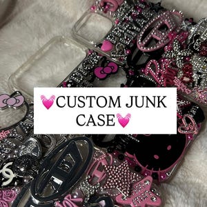 Custom Bling Junk Phone Case | Handmade Decoden Y2K Hello Kitty