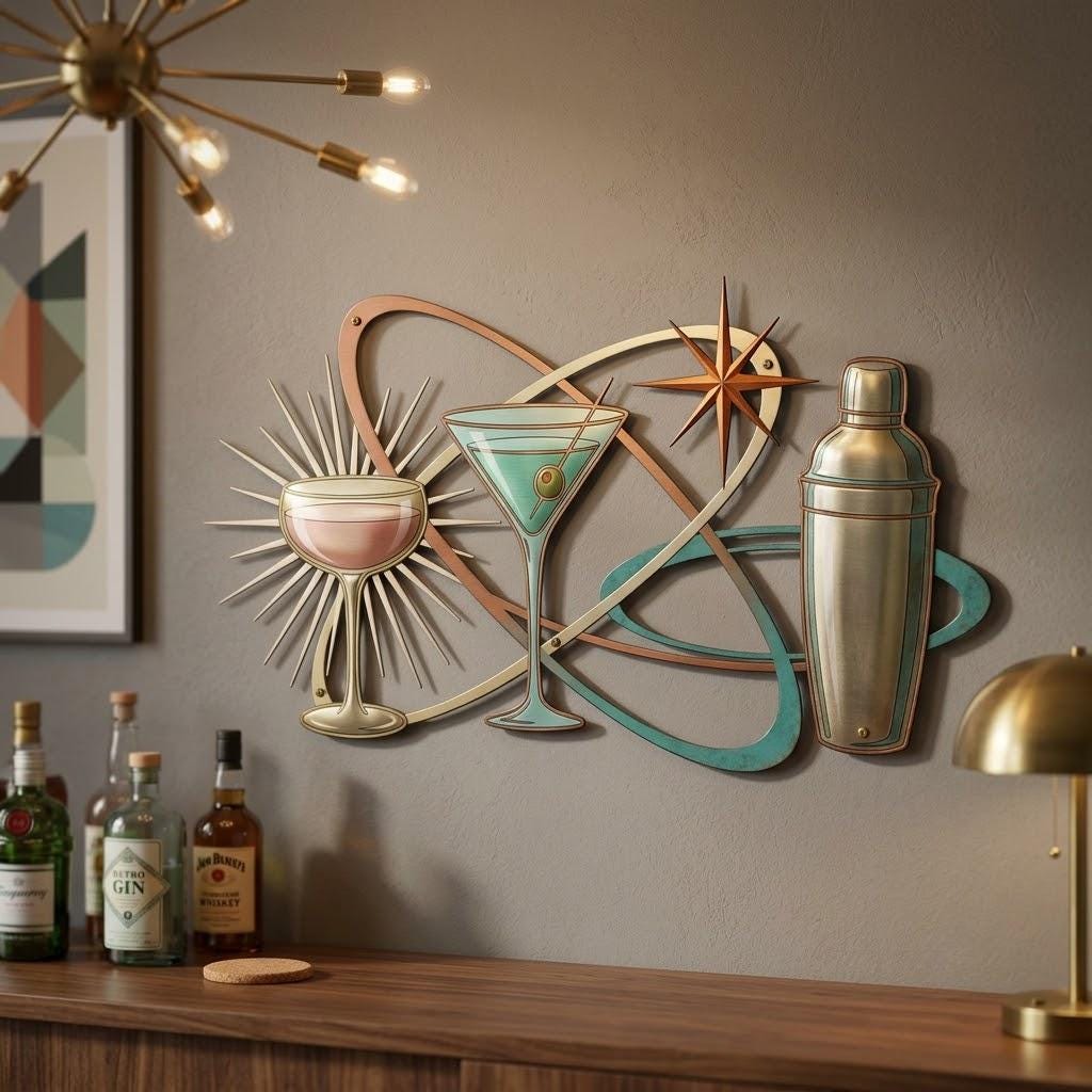 Mid Century Modern Cocktail Shaker - Etsy