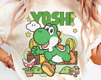 Yoshi PNG Bundle, Retro Dinosaur Gamer Clipart, Cricut Download, Video Game Sublimation Files, Party Shirt Design, Digital Art HD