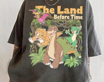 The Land Before Time Dinosaur PNG, Retro Cartoon Dino Friends Sublimation Design, Vintage Jungle Printable Download Art File For Kids Tee