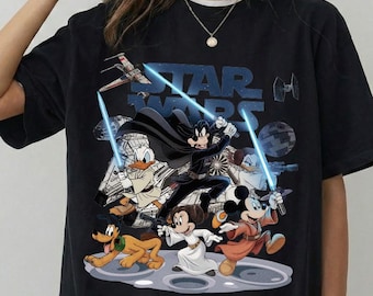 Disney Star Wars PNG, Retro Mickey Jedi Cartoon Sublimation, Vintage Galactic Character Shirt Design, Instant Download Clipart
