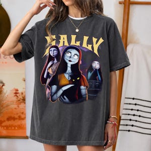 Disney Sally PNG, Nightmare Rag Doll-fil, gotisk Halloween-sublimeringsdesign, kuslig svart kattskjorta-grafik, omedelbar digital nedladdning bild 1