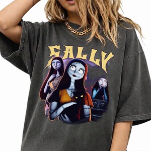 Disney Sally PNG, Nightmare Rag Doll-fil, gotisk Halloween-sublimeringsdesign, kuslig svart kattskjorta-grafik, omedelbar digital nedladdning bild 3