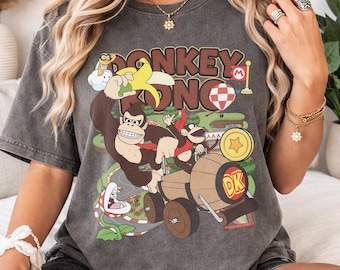 Donkey Kong PNG Bundle, Retro Nintendo Cartoon PNG, Vintage Gaming Sublimation Design, Instant Download Graphic File Art