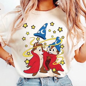 Disney Chip & Dale Fantasia PNG, Sorcerer Mickey Chip and Dale Png, Disney Wizards Png, Magic Kingdom Shirt Png, Sorcerer Apprentice Png
