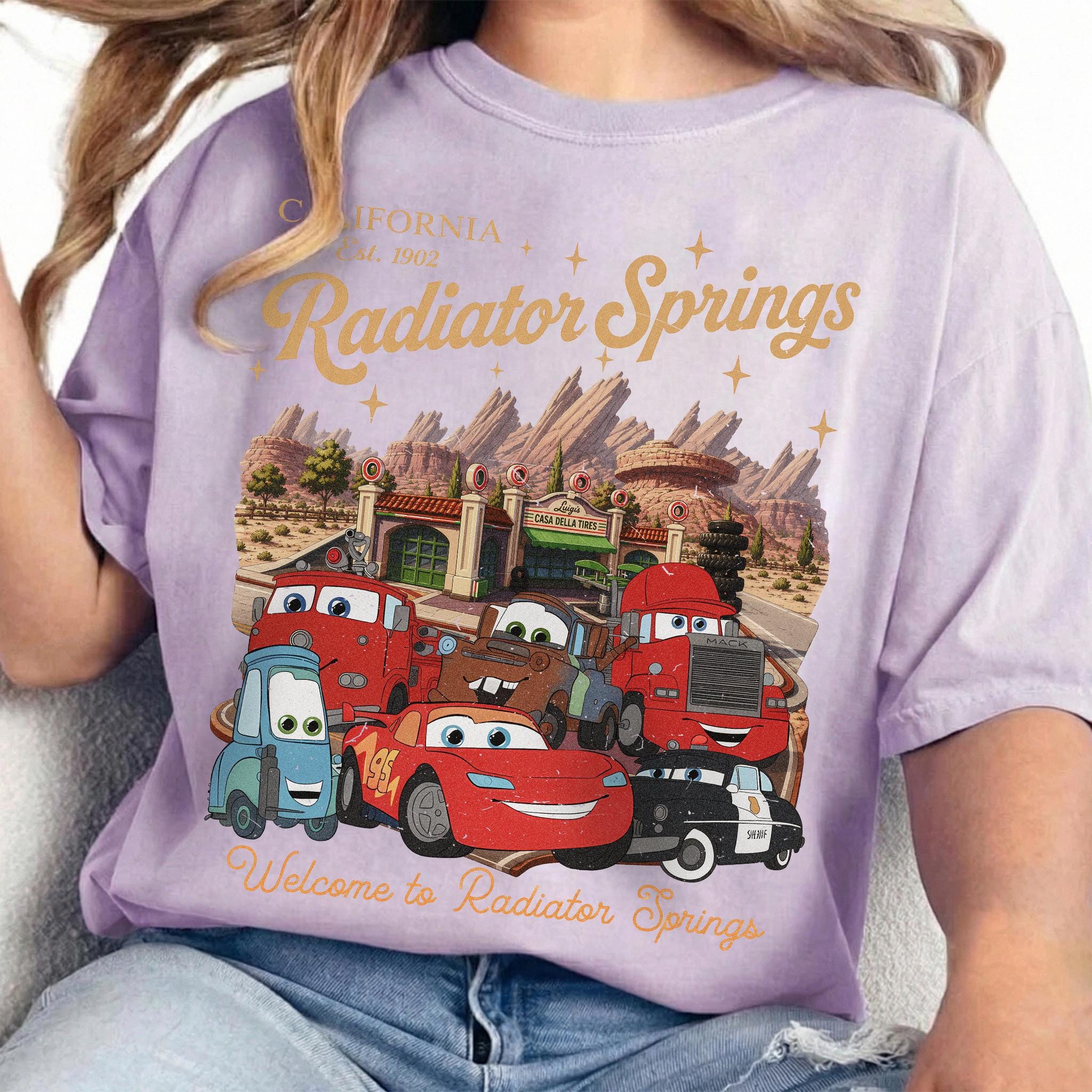 Radiator Springs Rug Disney Cars Radiator Springs PNG, Lightning Mcqueen Cartoon Graphic ...