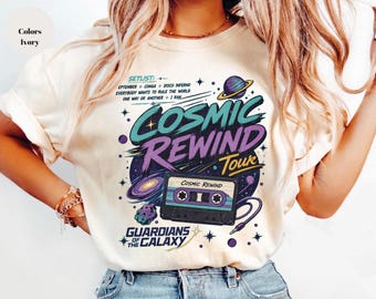 Disney Guardians Cosmic Rewind PNG, Retro Galaxy Tour Shirt Design, Cassette Tape Space Ride, Epcot Music Digital Download File PNG