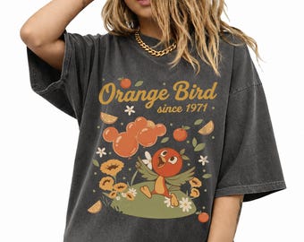 Disney Orange Bird PNG, Retro Citrus Bird Cartoon Png, Vintage Disney World Vacation Sublimation Printable Download File