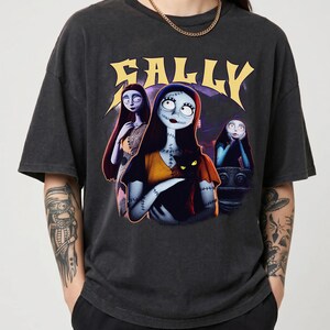 Disney Sally PNG, Nightmare Rag Doll-fil, gotisk Halloween-sublimeringsdesign, kuslig svart kattskjorta-grafik, omedelbar digital nedladdning bild 2