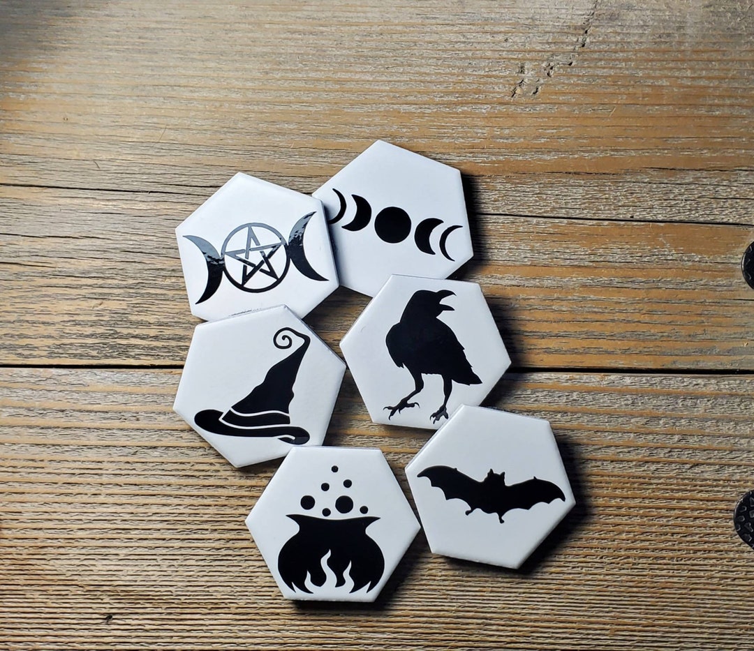 Sewing Pattern Weights Ceramic Tile Witchy Theme, Choose Your Color ...