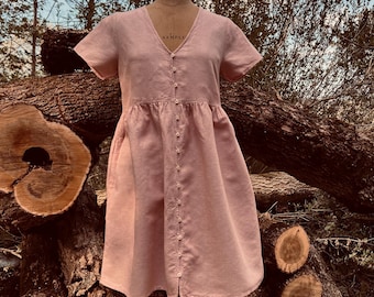 Linen blend Madewell Alexandra dress