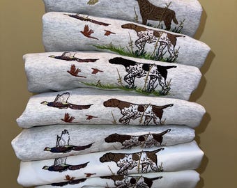 Embroidered German Shorthaired Pointer Crewneck Sweatshirt – Hunting Dog Apparel