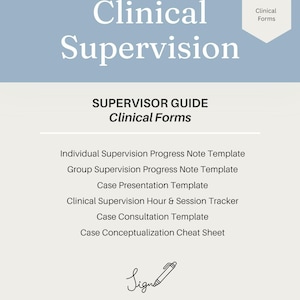 Clinical Supervision Progress Notes & Case Consultation | Fillable LCSW LMFT LPC Templates