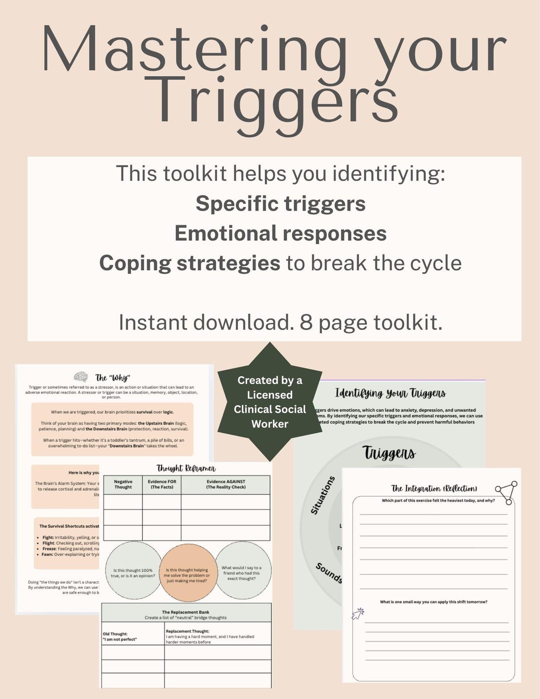 Mastering Your Triggers| Trigger Tracker PDF - Etsy