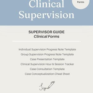 Clinical Supervision Progress Notes & Case Consultation Bundle | Fillable Reusable Templates for Supervisors |
