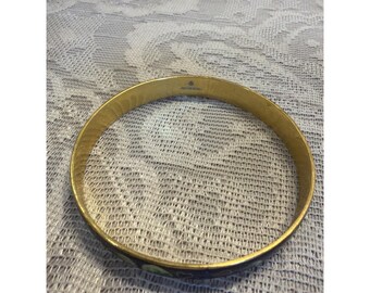 Vintage Kuo Taiwan brass floral cloisonne boho retro simple beauty