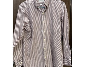 VNTGSears The Men's Store The Comfort Perma Prest Pink Striped Button Down Shirt