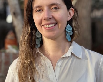 Boho Chandelier Tagua Nut Earrings: Long, Dangle, Eco-Friendly, Sustainably Made Earrings.