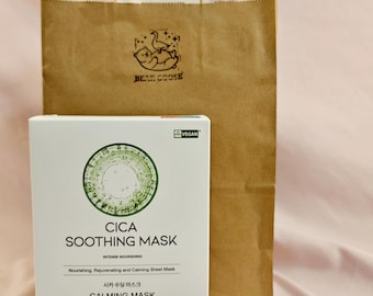 Korean Cica 10-Pack Sheet Mask and AHA BHA Clarifying Serum Gift Bag