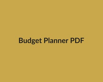 Planificador de presupuesto mensual – Registro financiero en PDF