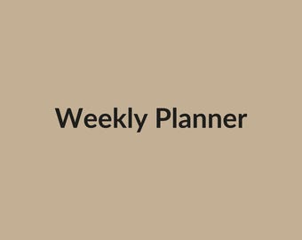 Plantilla de bloc de planificación semanal – Planificador de productividad imprimible