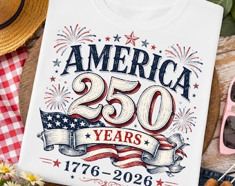 4 de julio PNG, Estados Unidos 250 años 1776-2026, Diseño de camiseta patriótica del Día de la Independencia de EE. UU. PNG