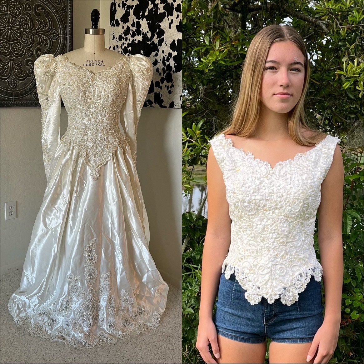 Consultation: Your Vintage Wedding Gown Turned Corset, Deconstructed  Bodice, Lace up Closure, Repurposed Bridal. Let's Talk About It. - Etsy