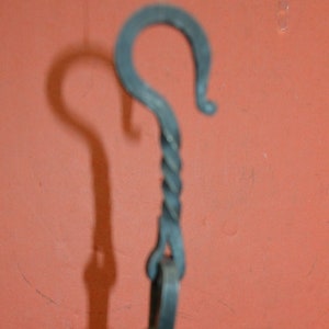S Hook Hanger Chain Wrought Iron Hook Ends with 3 links Forged by Blacksmith
