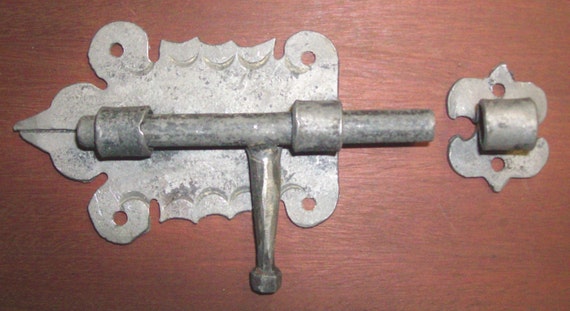 Colonial Pa Dutch Door Barrel Bolt Latch Lock Wrought Iron Etsy