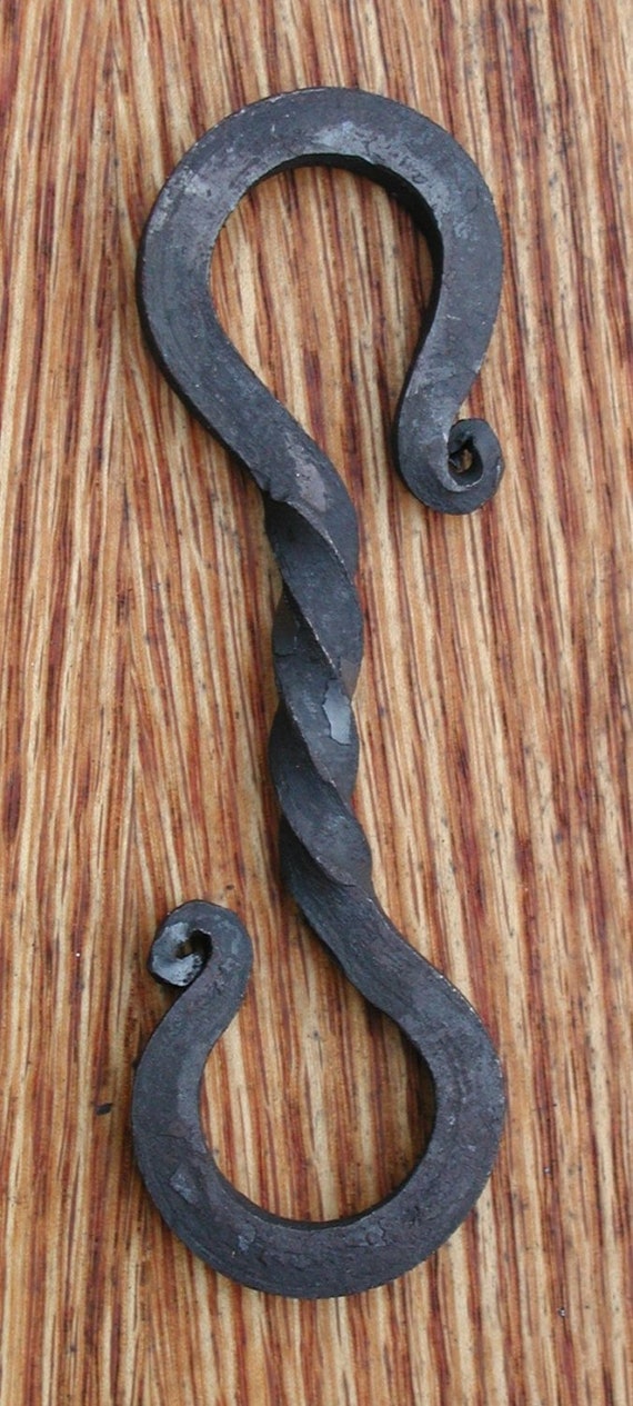 made by Blacksmiths USA 1/4" sq Wrought Iron Twisted 7 7/8 in. S-Hook Hanger 