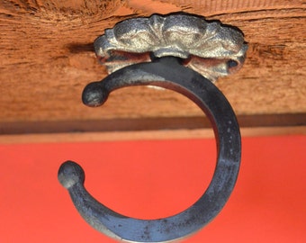 Wrought Iron, Chandelier Lighting Planter Swag Ceiling Beam Hook 4 in. "C", 1/2" Screw H.D.