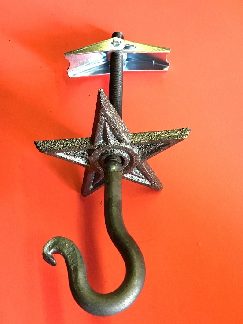 Wrought Iron Chandelier Lighting Swag Drywall Ceiling Hook Etsy