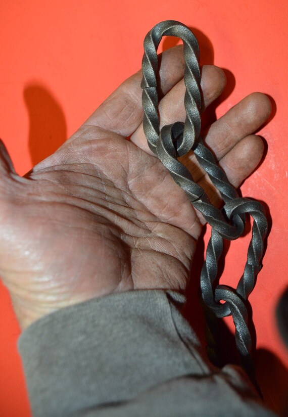 1/" X 2 3//8 /" links Lighting Chandelier Chain Wrought Iron 5//16/" square bar