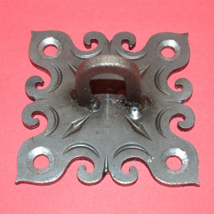 Wrought Iron Edwardian Chandelier Lighting Swag Chain Mounting Flange, 3&quot;, Made in USA