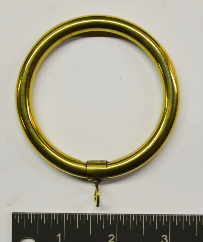 Curtain Rod Rings Polished Brass 10 Pc Lot 2 1 Image 0